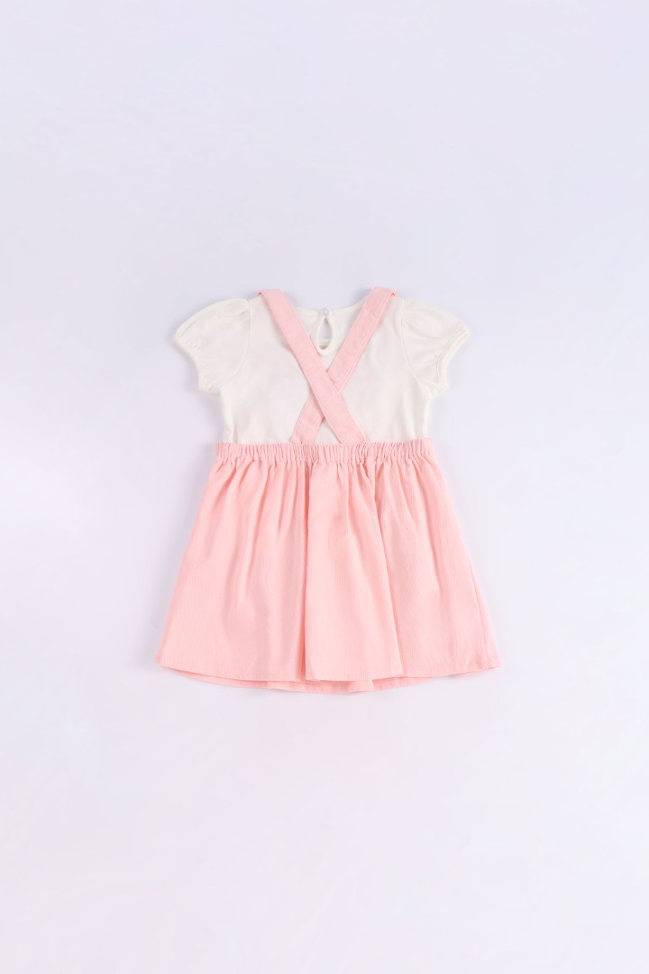 Embroidered Dungaree Dress