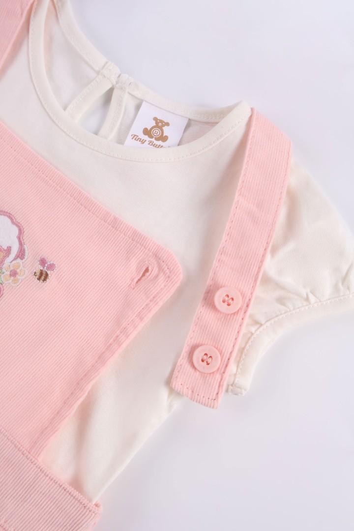 Embroidered Dungaree Dress
