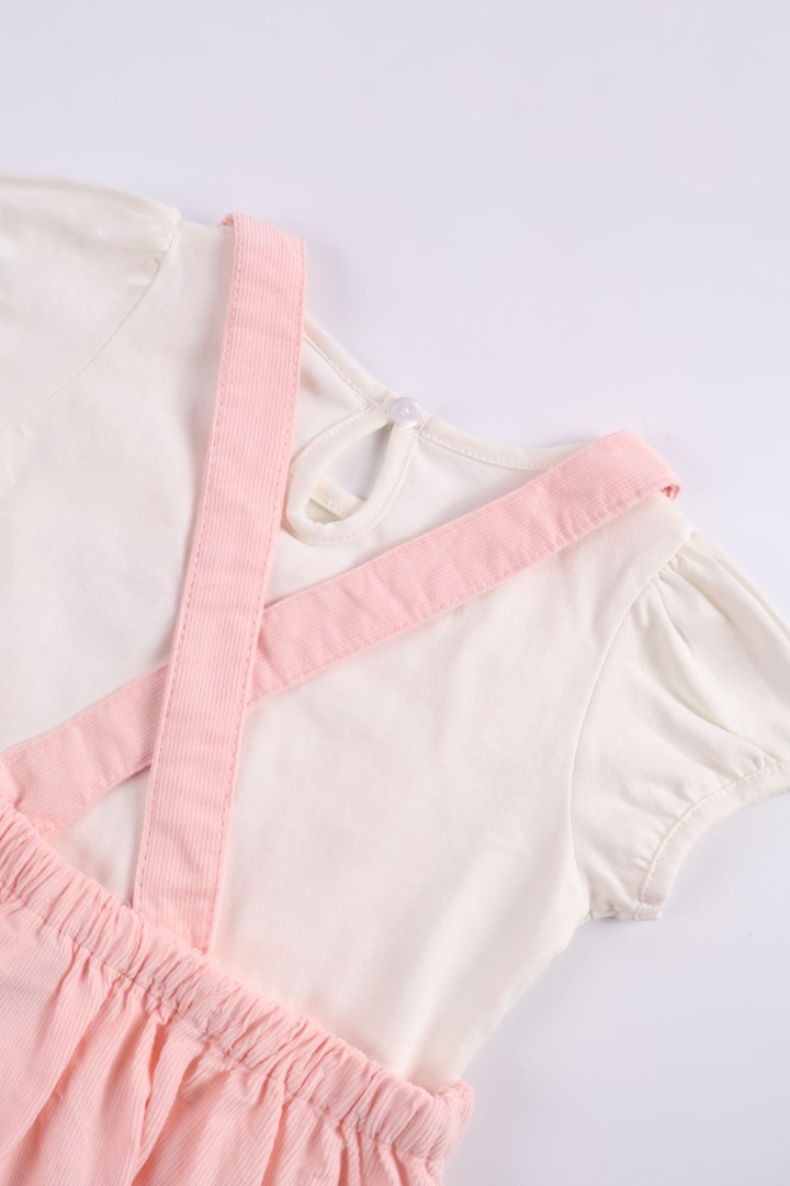 Embroidered Dungaree Dress