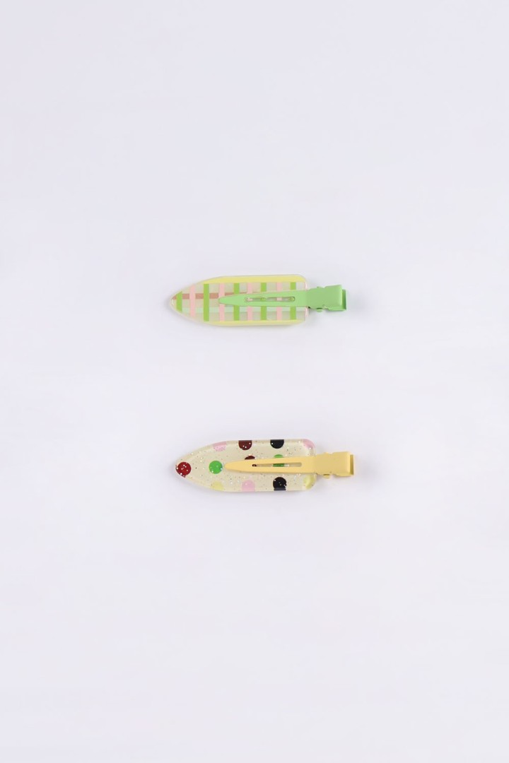 Two-Pack of Colored Hair Clips 