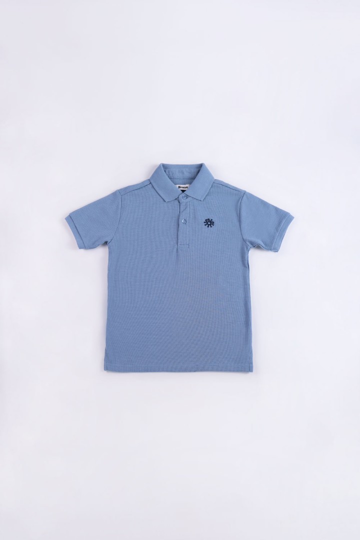 Waffle-Knit Polo Shirt