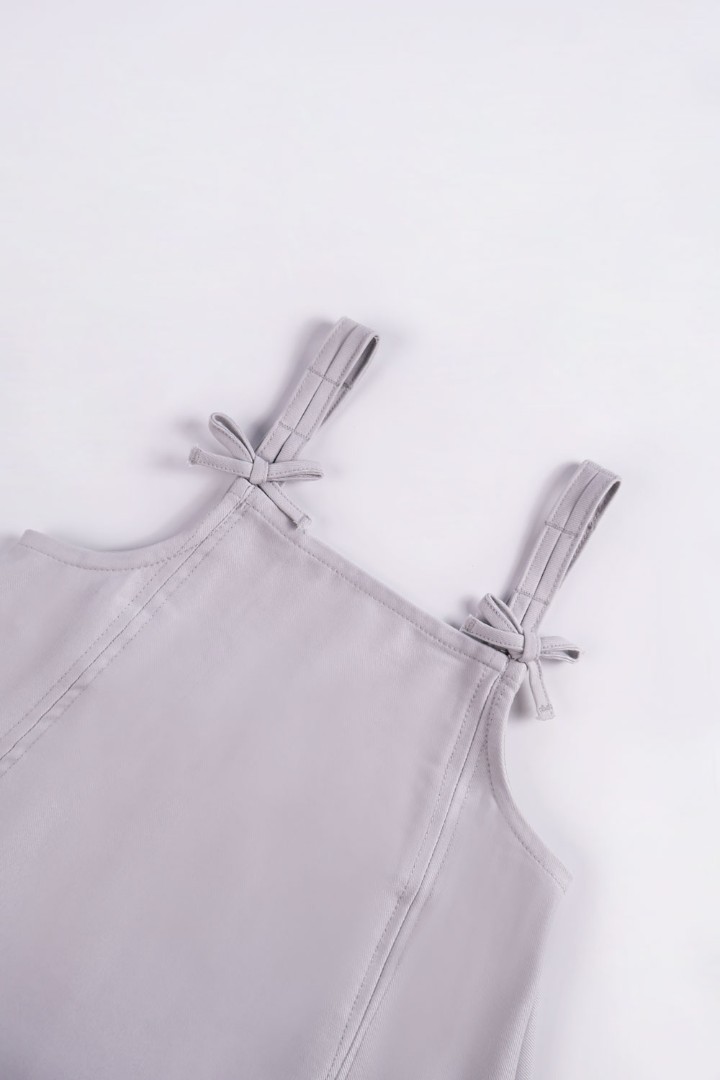 Pinafore Dress with Bow