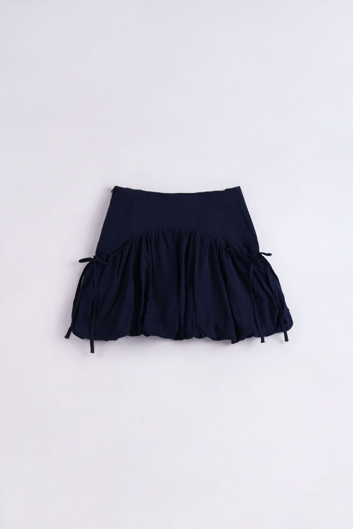 Bubble Hem Mini Skirt